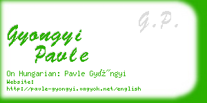 gyongyi pavle business card